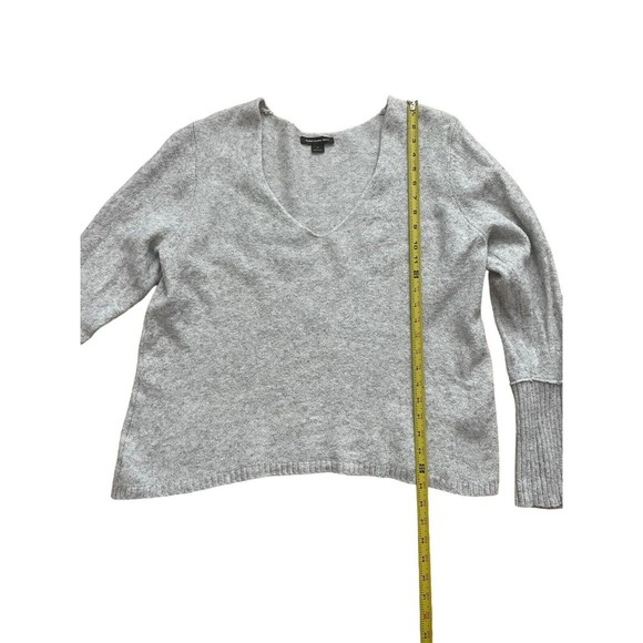 Something Navy Gray Knit V-Neck Sweater Womens Size Medium - Picture 5 of 6